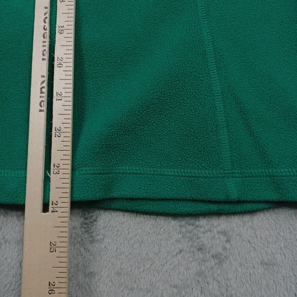 LL Bean Jacket Womens Medium Green Fleece Full Zip Pockets Outdoor Casual a2 - Picture 7 of 8